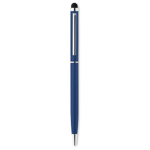 ALBERT hliníkové guľ. pero so stylusom, modrá n., modré