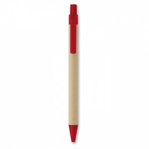 BURGE biologicky rozložiteľné guličkové pero (modrá n.), červená