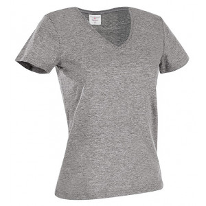 Tričko STEDMAN CLASSIC V-NECK WOMEN tmavo sivý melír XL