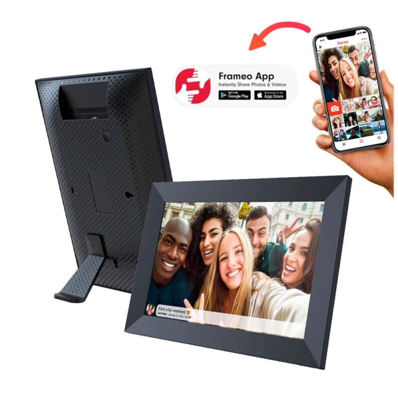 10palcový wifi digitální fotorámeček, černá