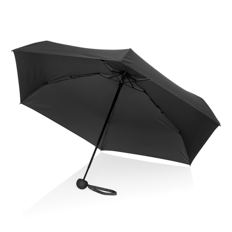 19,5" super mini manuální deštník ze 190T pongee, černá