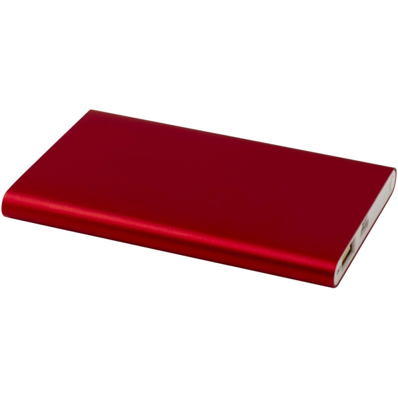 4000mAh powerbanka typu C z recyklovaného hliníku, červená