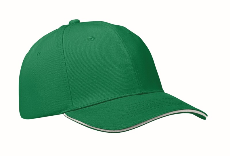 Šestipanelová baseballová kšiltovka, zelená