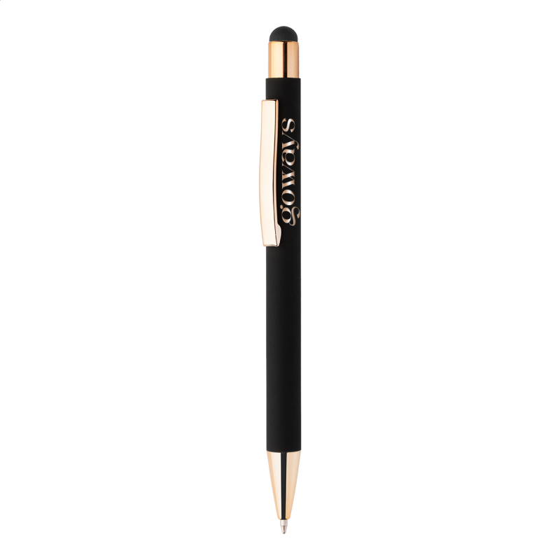 Hliníková propiska se stylusem, růžová