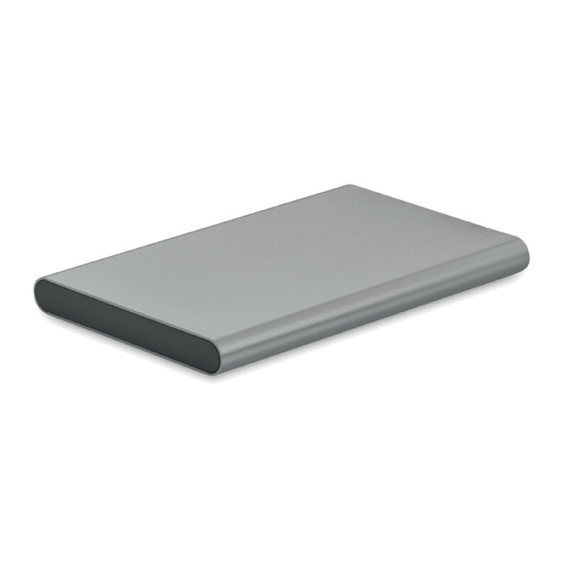 Hliníková powerbanka 4000mAh, šedá