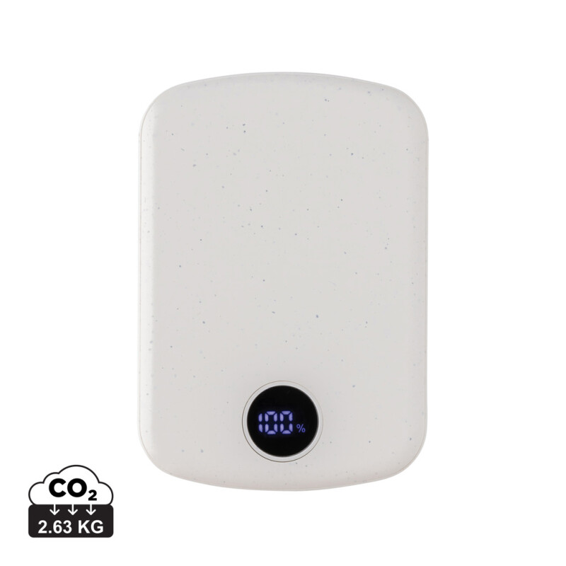 Powerbanka 5000mAh s magnetem a bezdrátovým nabíjením, bílá