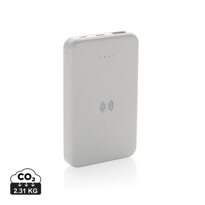 Powerbanka 5000mAh s bezdrátovým nabíjením, bílá
