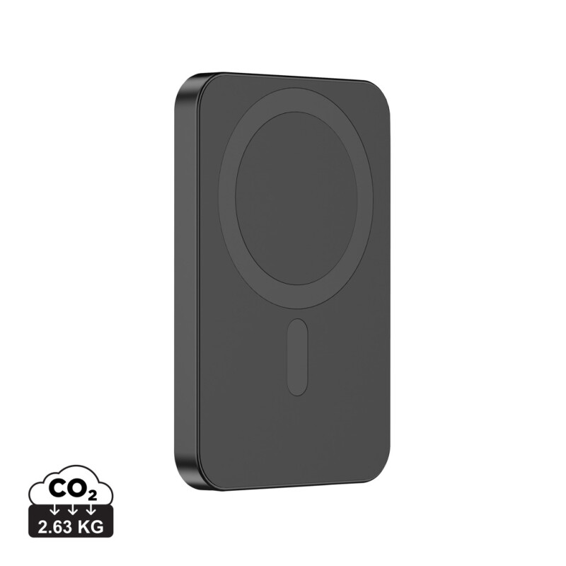 Powerbanka 5000mAh s bezdrátovým nabíjením, černá
