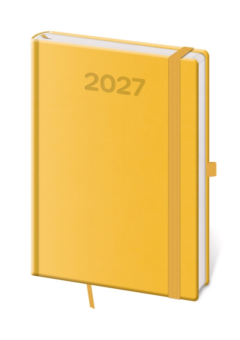 Diář denní A5 Print Pop - žlutá 2027