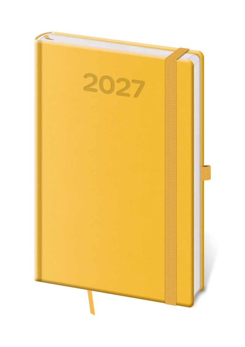 Diář týdenní A5 Print Pop - žlutá 2027