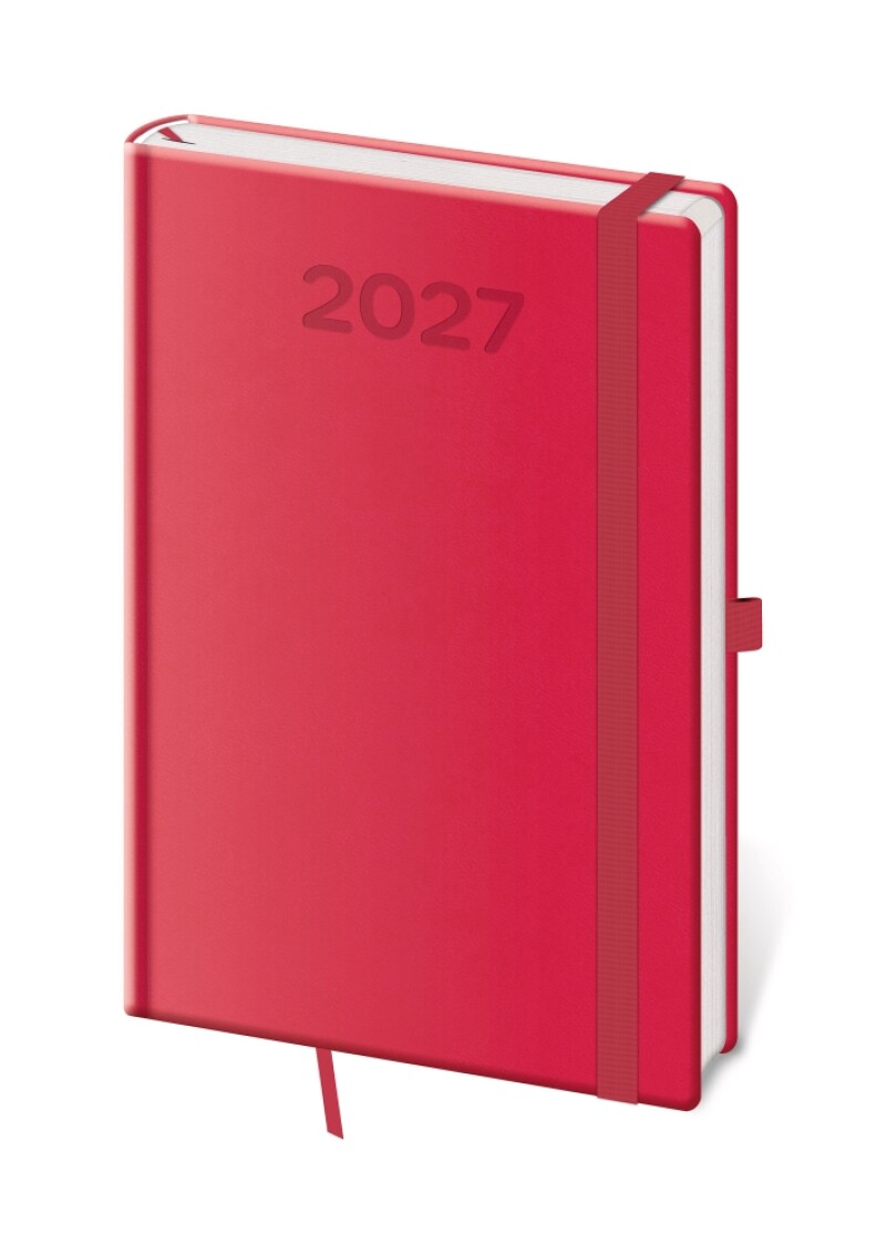 Diář týdenní A5 Print Pop - malinová 2027