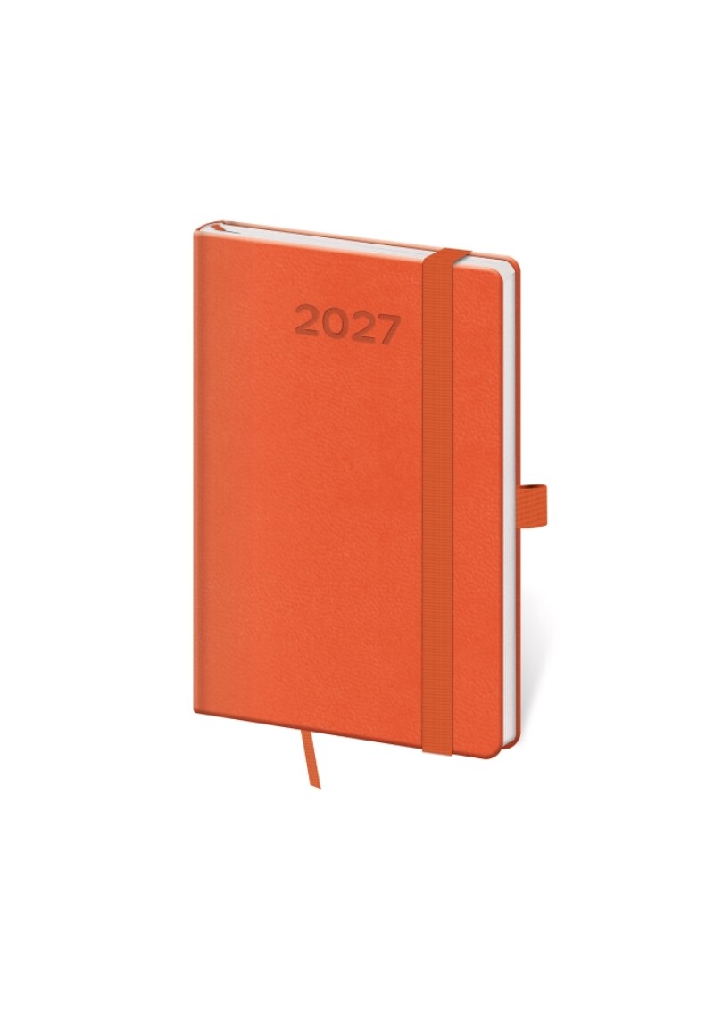Diář týdenní kapesní Print Pop - oranžová 2027