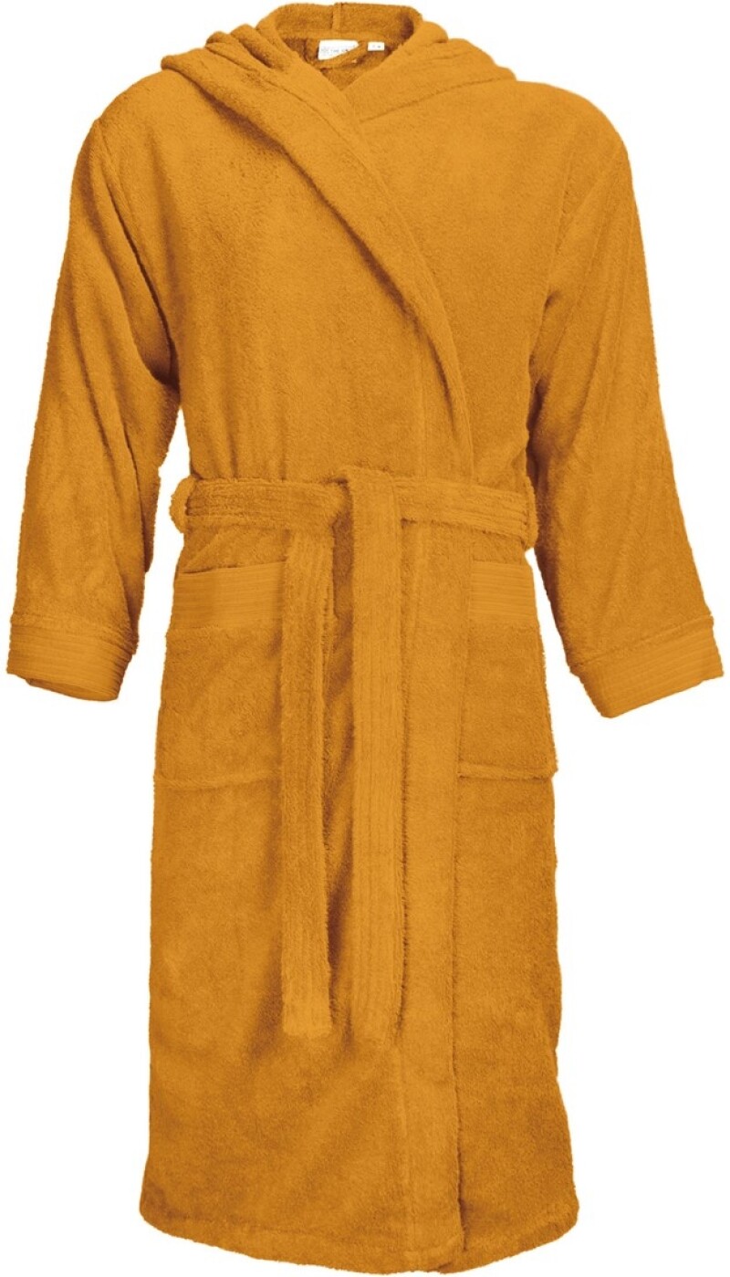 KALEBA Kvalitní župan s kapucí, medově žlutá, XXL/XXXL