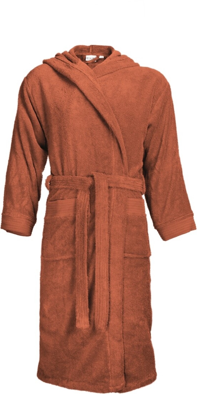 KALEBA Kvalitní župan s kapucí, cihlová, XXL/XXXL