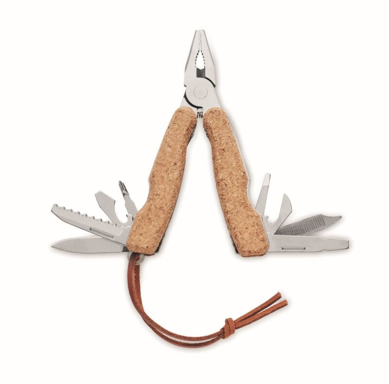 Multitool s 9 funkcemi, povrch rukojeti je z korku