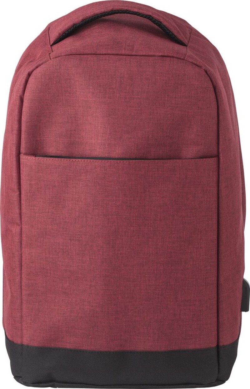 Cestovní batoh se vstupem na USB, vínový