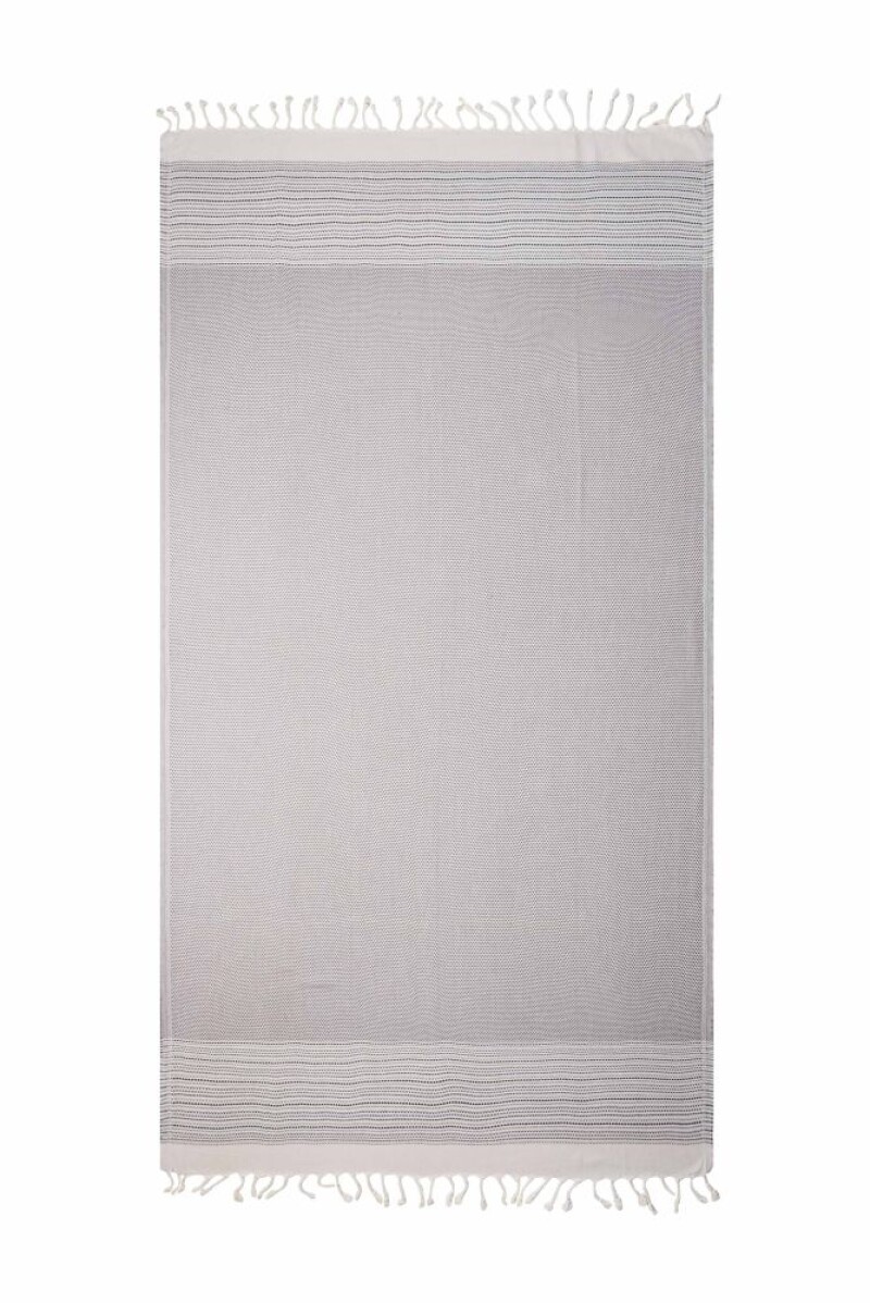 Hamam exclusive plážová osuška 90x170 cm, 365 g, šedá/bílá