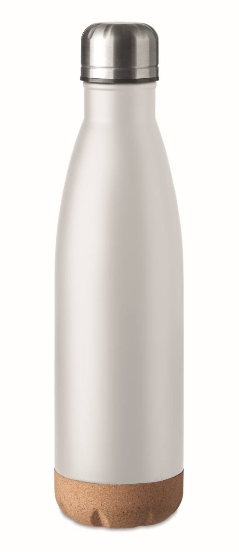 Dvoustěnná láhev s korkovým dnem, objem 500 ml, bílá