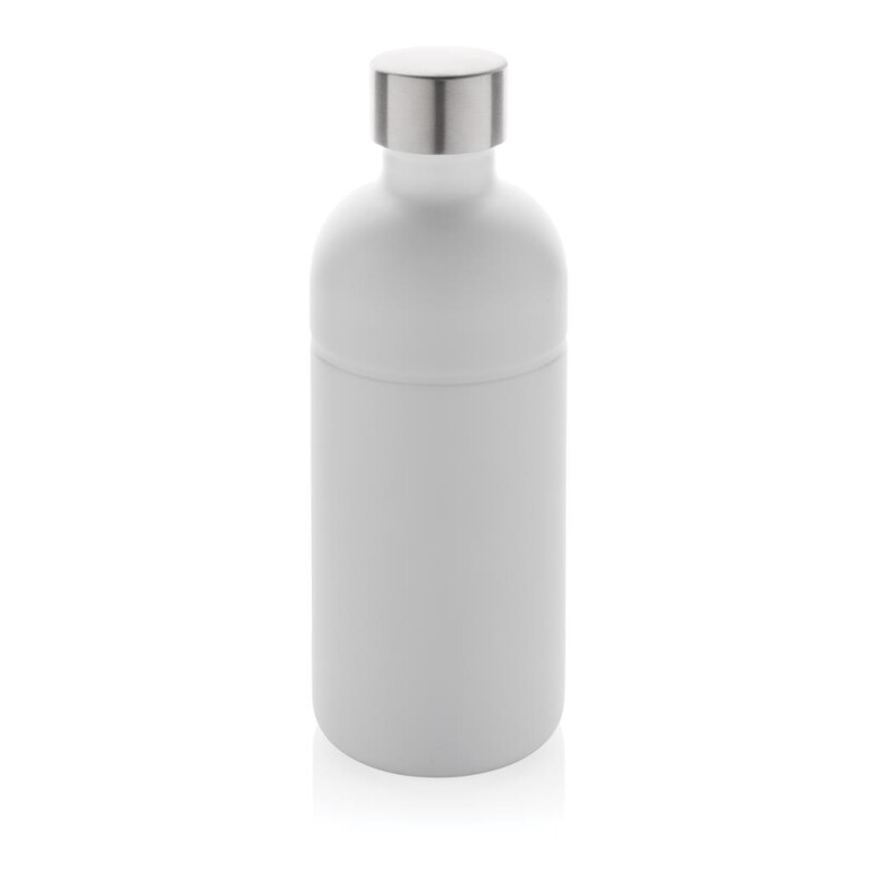Láhev na sycené nápoje z recyklované oceli, objem 800 ml, bílá
