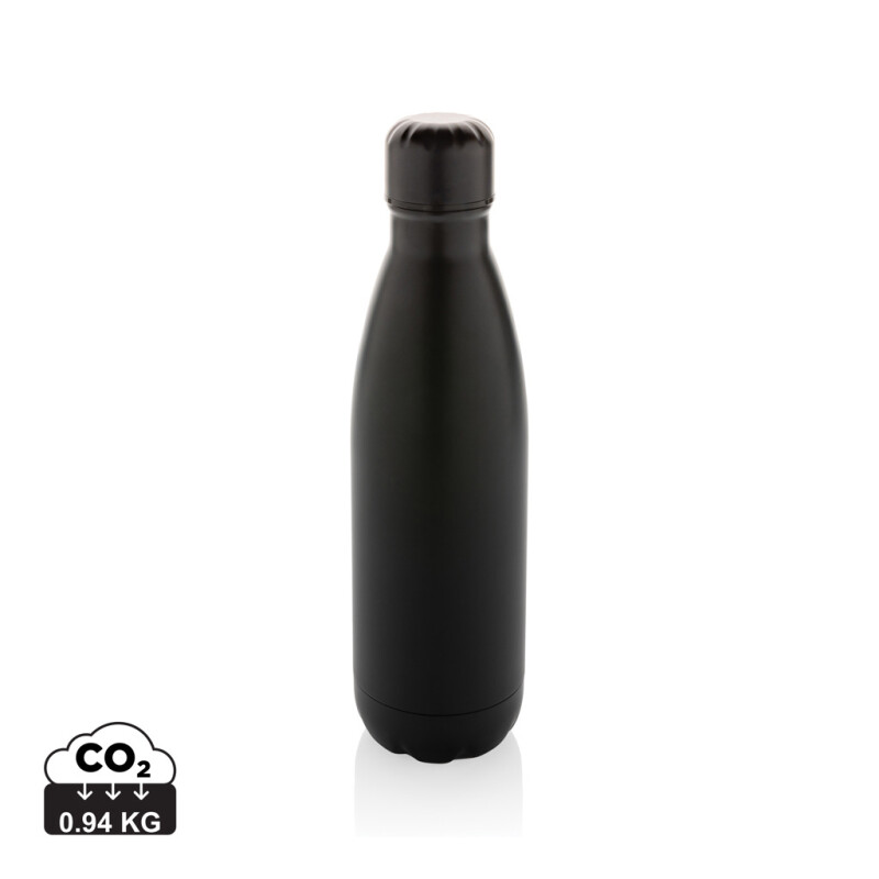 Láhev na pití, 500ml, recyklovaná nerezová ocel, černá