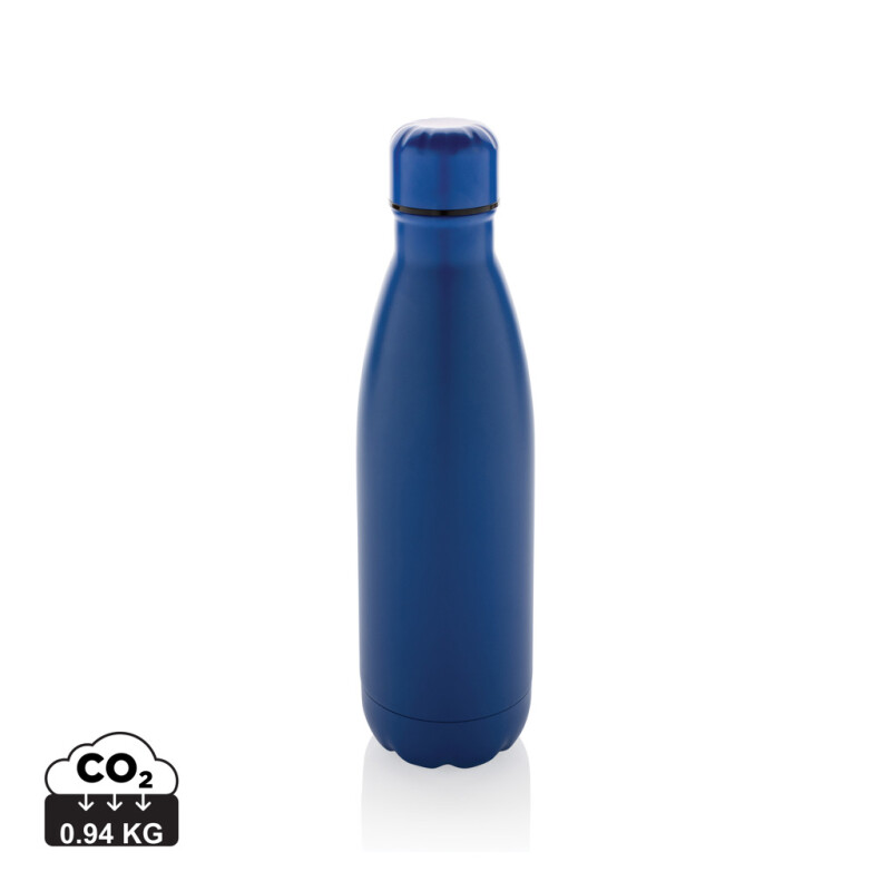 Láhev na pití, 500ml, recyklovaná nerezová ocel, modrá