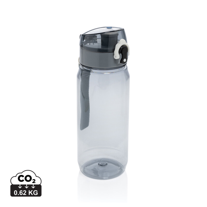 Láhev na vodu, 600ml, RPET, transparentní šedá