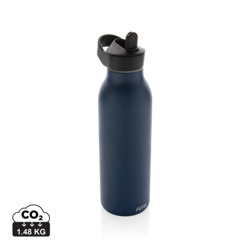 Termo láhev na pití s brčkem, 500ml, námořní modrá