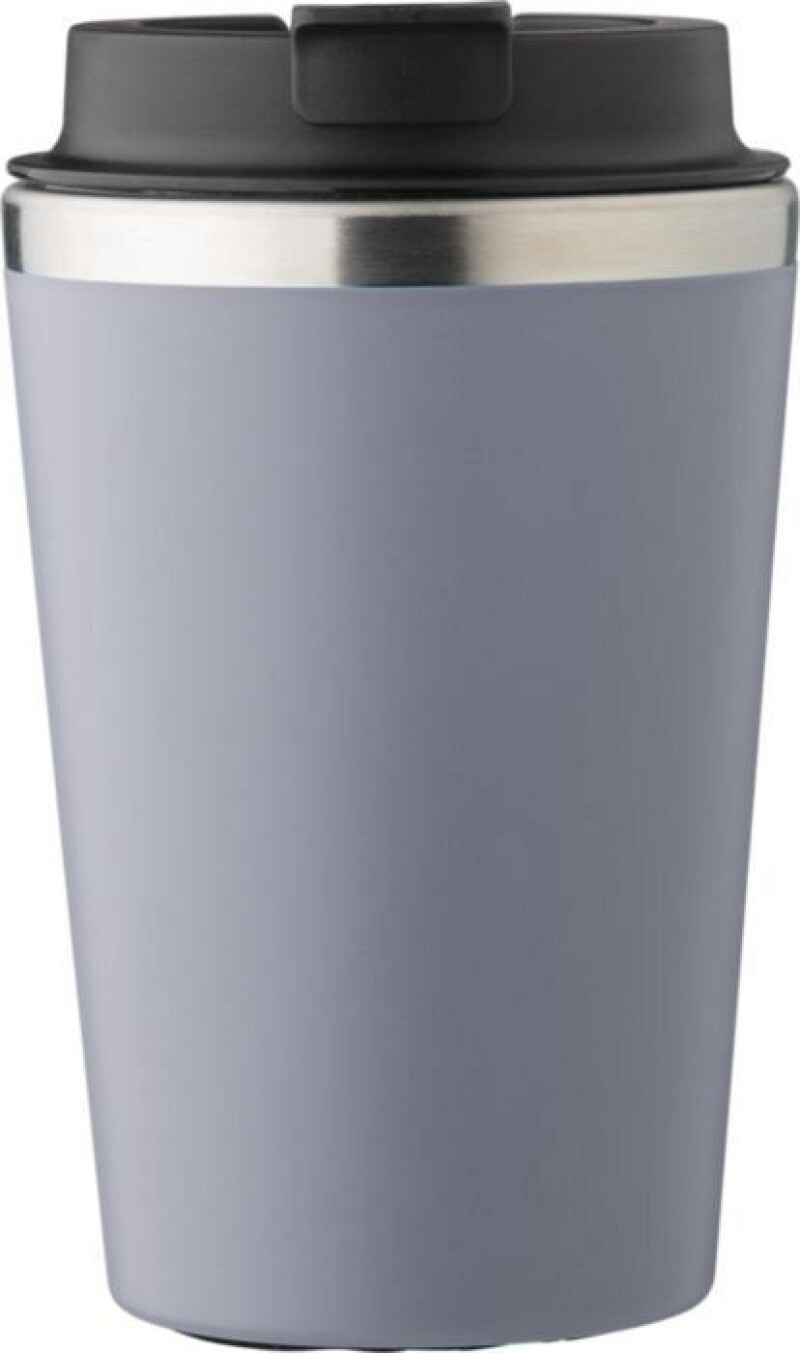 MARON Cestovní hrnek z nerezové oceli a PP, 350 ml, šedá