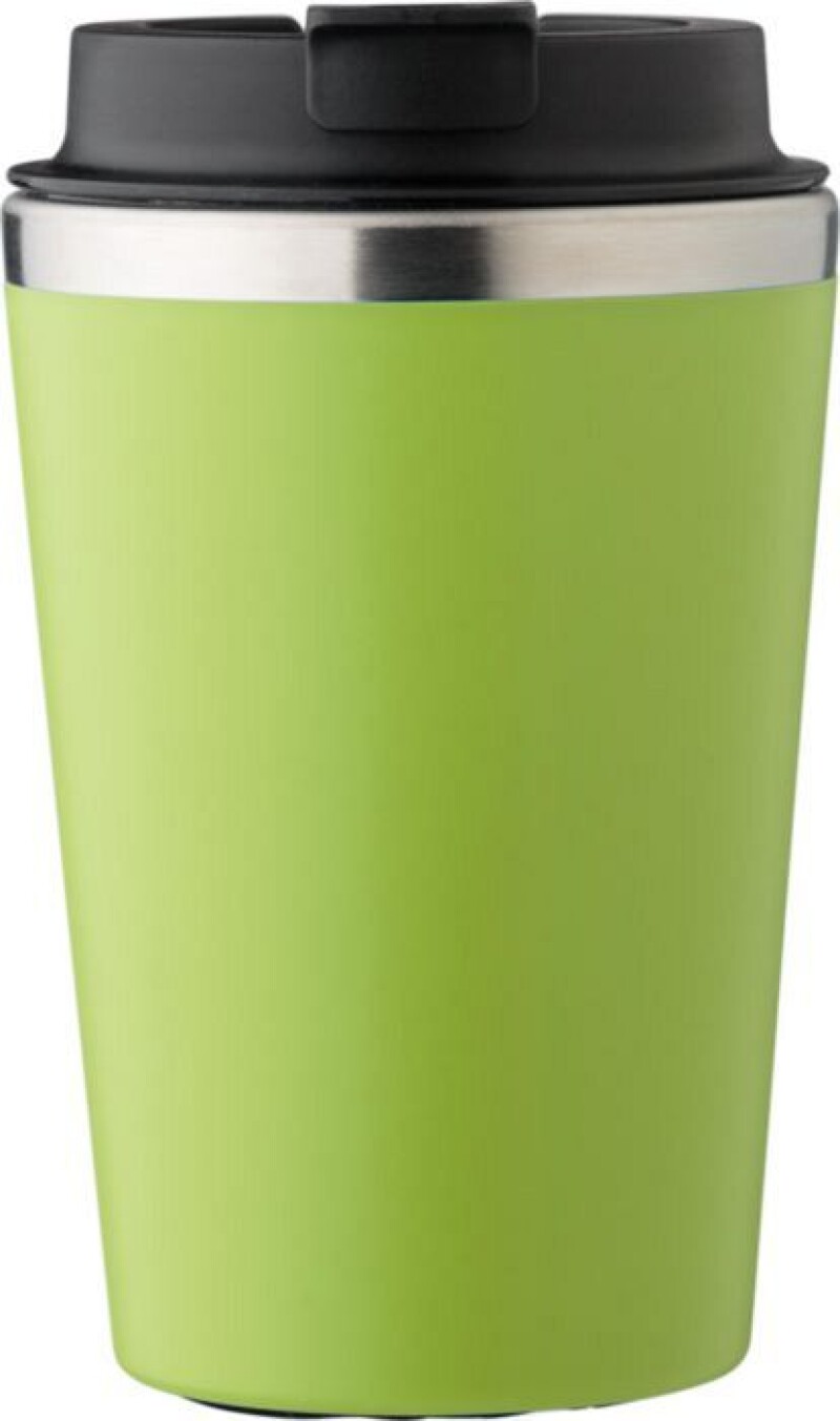 MARON Cestovní hrnek z nerezové oceli a PP, 350 ml, světle zelená