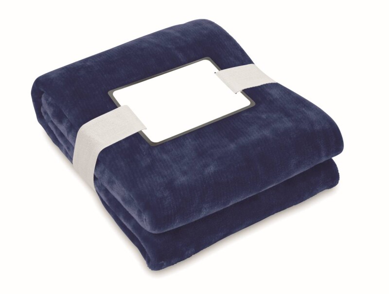 Deka 120x150cm, RPET fleece, modrá