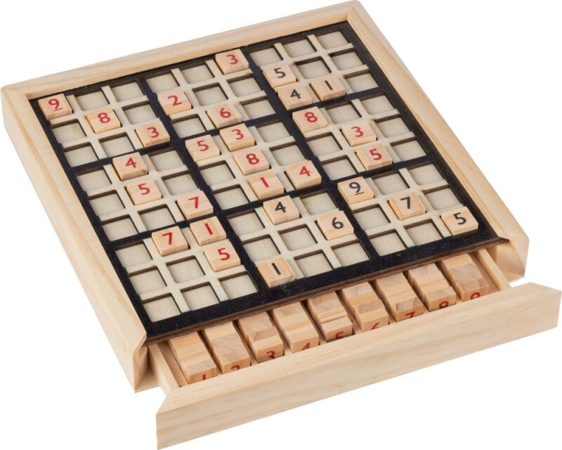 ROBLEO Dřevěná hra Sudoku, hnědá