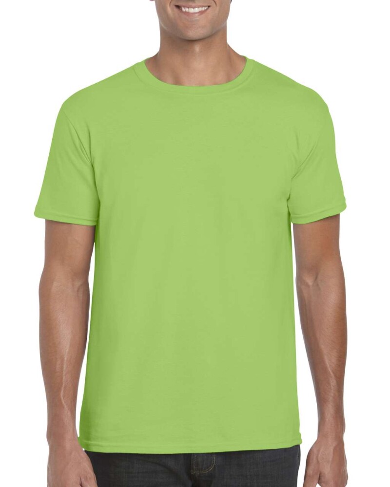 Triko GILDAN SOFTSTYLE ADULT T-SHIRT 153g, světle zelená, 2XL