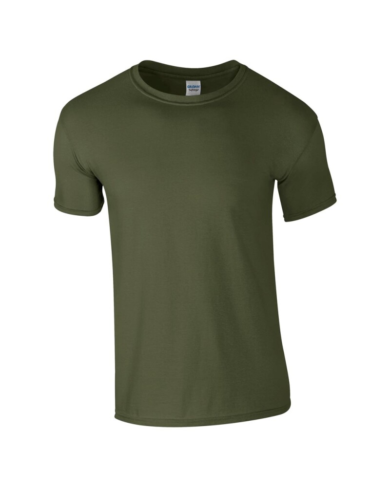 Triko GILDAN SOFTSTYLE ADULT T-SHIRT 153g, vojenská zelená tmavá, S