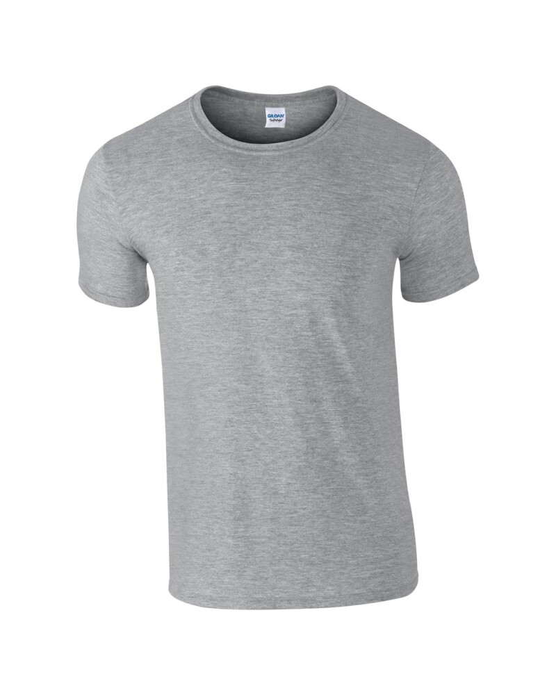 Triko GILDAN SOFTSTYLE ADULT T-SHIRT 153g, světle šedý melír, M