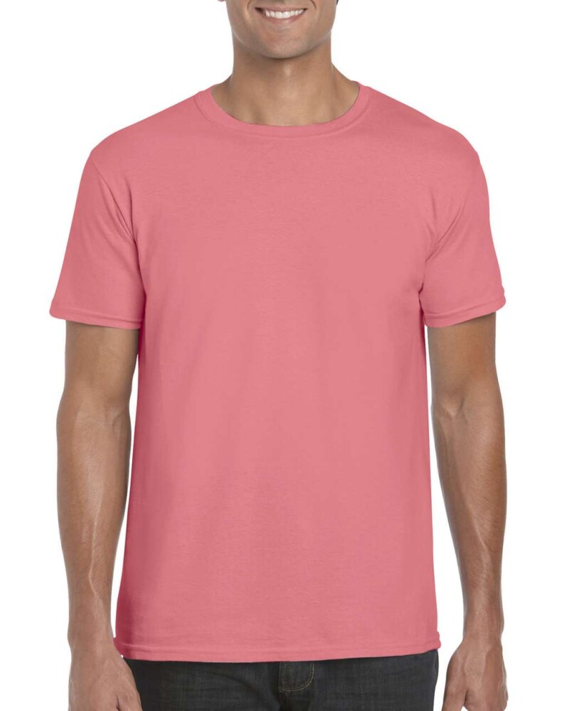 Triko GILDAN SOFTSTYLE ADULT T-SHIRT 153g, korálově červená, S