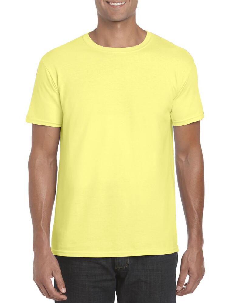 Triko GILDAN SOFTSTYLE ADULT T-SHIRT 153g, světle žlutá, M