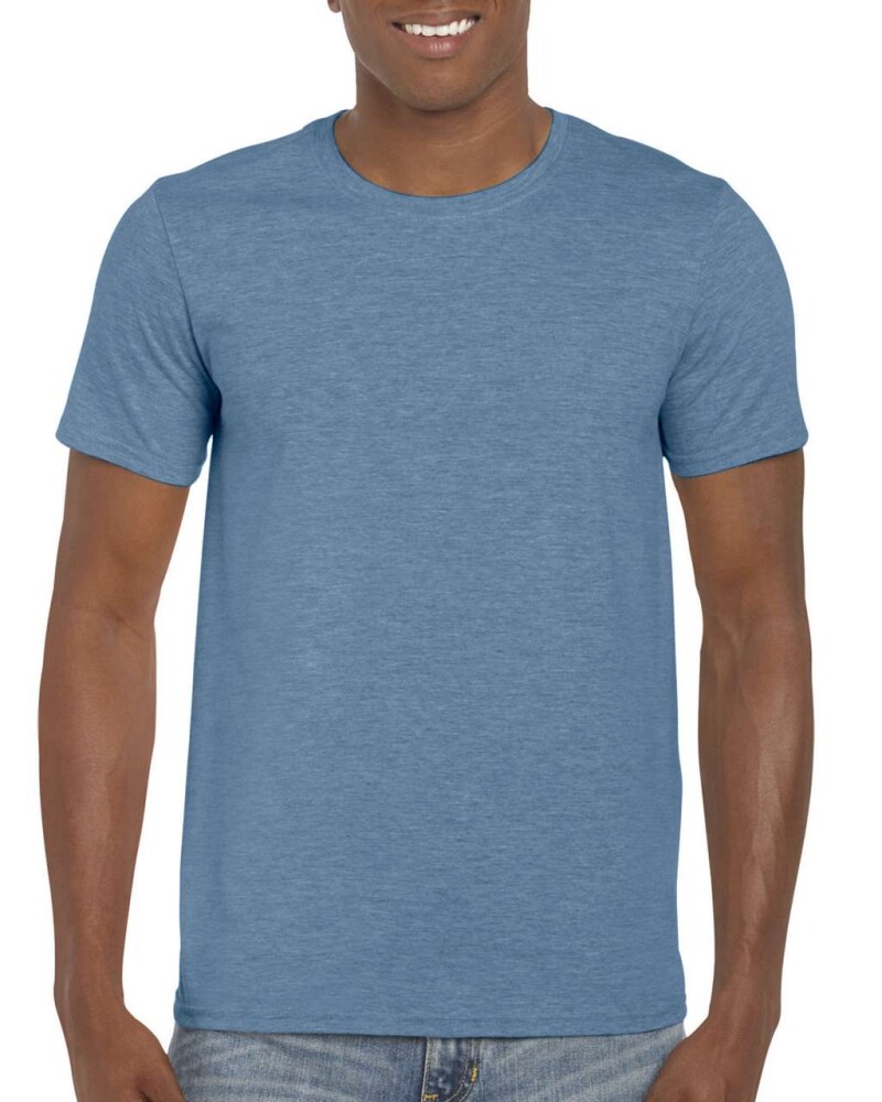 Triko GILDAN SOFTSTYLE ADULT T-SHIRT 153g, tmavě modrý melír, M