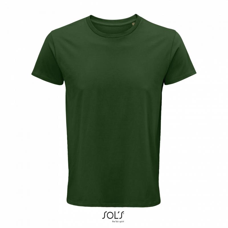 Pánské tričko SOLS CRUSADER MEN - ROUND-NECK FITTED JERSEY T-SHIRT, tmavě zelená, S