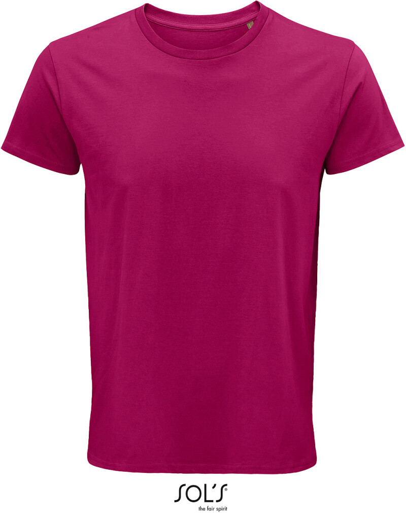 Pánské tričko SOLS CRUSADER MEN - ROUND-NECK FITTED JERSEY T-SHIRT, fuksiová, 3XL