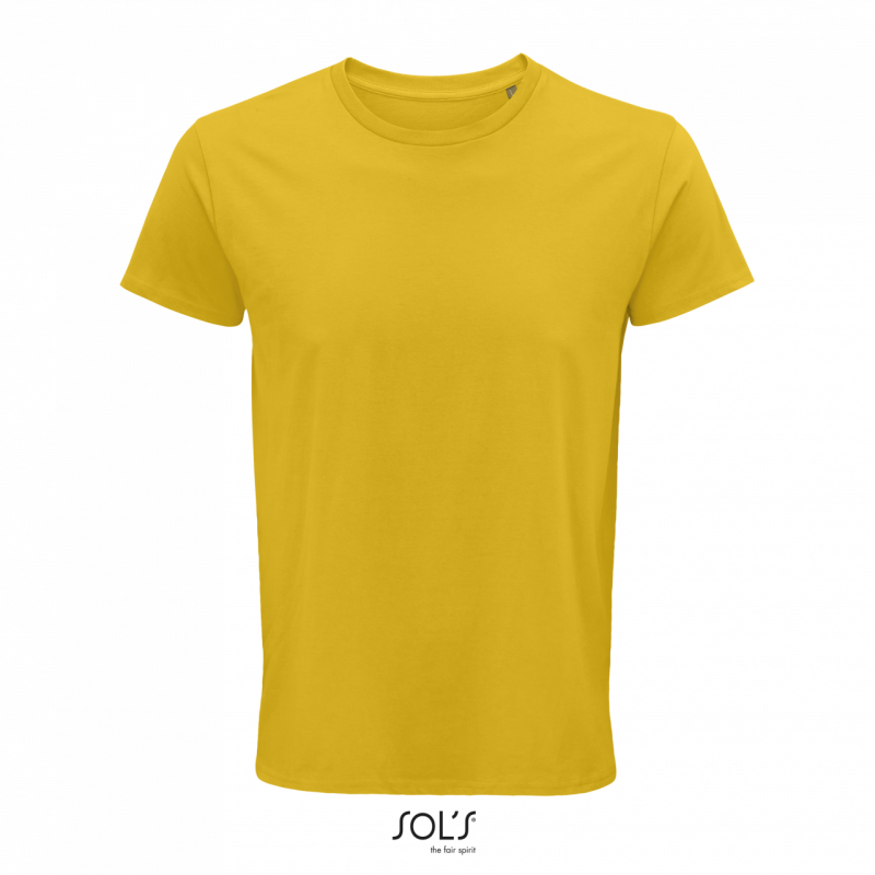 Pánské tričko SOLS CRUSADER MEN - ROUND-NECK FITTED JERSEY T-SHIRT, žlutá, L