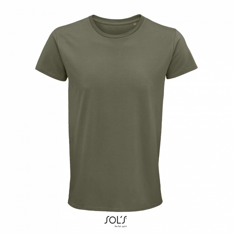 Pánské tričko SOLS CRUSADER MEN - ROUND-NECK FITTED JERSEY T-SHIRT, vojenská zelená světlá, XL