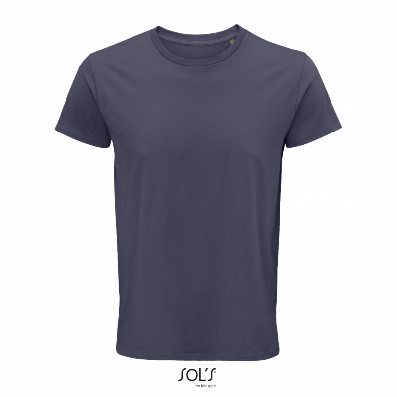 Pánské tričko SOLS CRUSADER MEN - ROUND-NECK FITTED JERSEY T-SHIRT, modrošedá, S