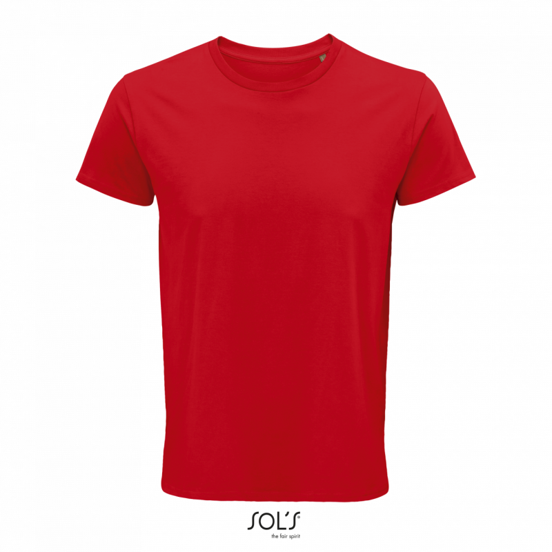 Pánské tričko SOLS CRUSADER MEN - ROUND-NECK FITTED JERSEY T-SHIRT, červená, XS