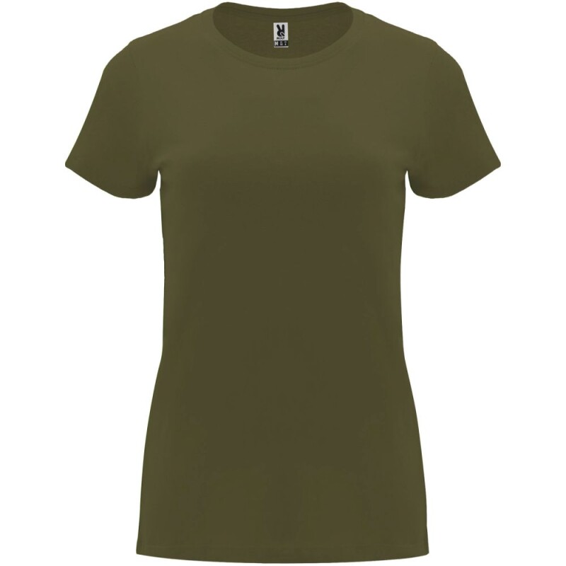 Dámské tričko s krátkým rukávem, ROLY CAPRI, zelenohnědá, vel. 2XL