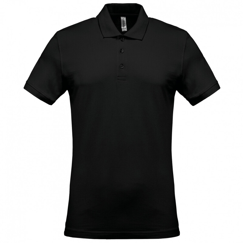 Pánské polotriko KARIBAN SHORT-SLEEVED PIQUÉ POLO SHIRT, černá, 3XL