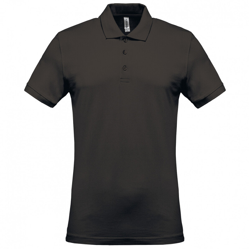 Pánské polotriko KARIBAN SHORT-SLEEVED PIQUÉ POLO SHIRT, tmavě šedá, 3XL