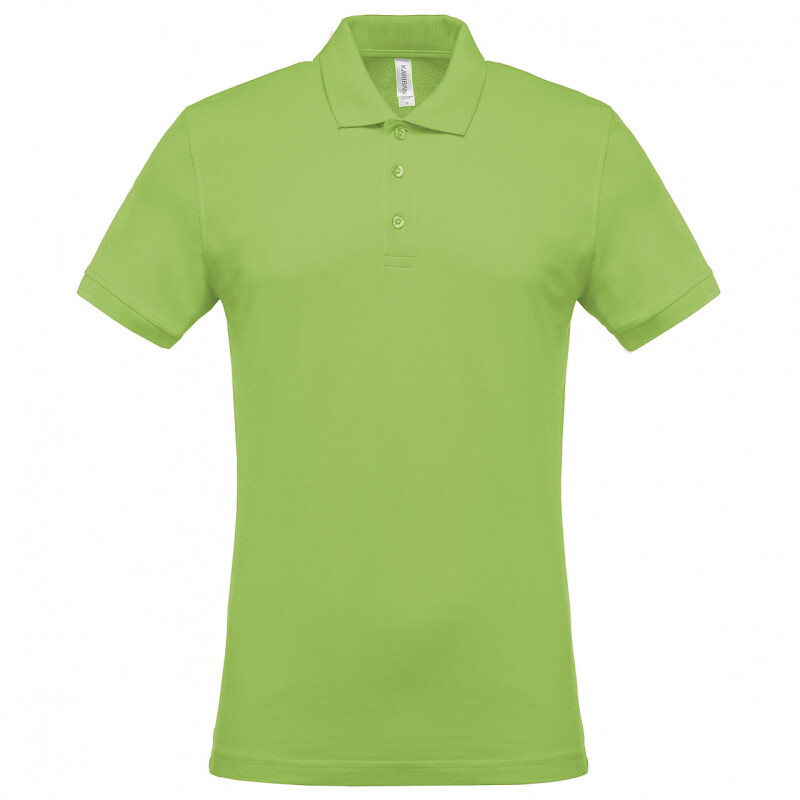Pánské polotriko KARIBAN SHORT-SLEEVED PIQUÉ POLO SHIRT, světle zelená, 2XL