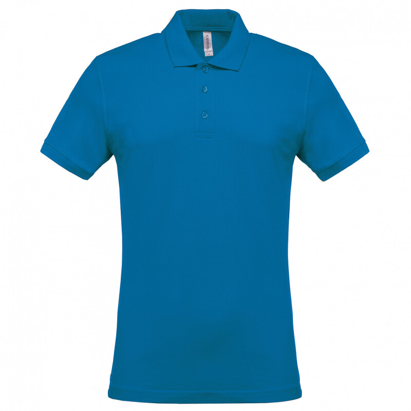 Pánské polotriko KARIBAN SHORT-SLEEVED PIQUÉ POLO SHIRT, tyrkysová, 2XL