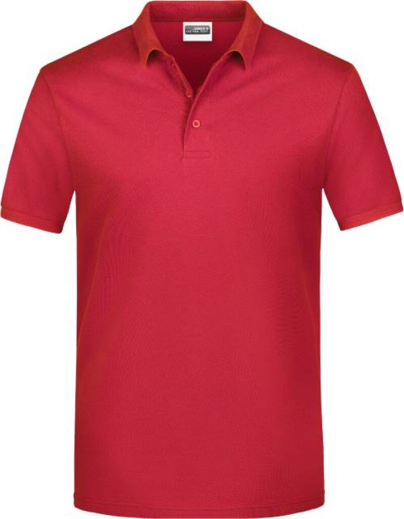 Pánské piqué polo James & Nicholson, červená, 3XL