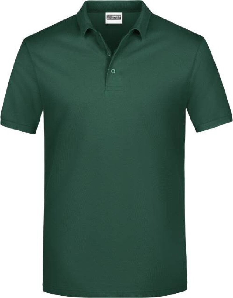 Pánské piqué polo James & Nicholson, tmavě zelená, XL